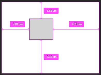 Photoshop – Távolság a vászon szélétől