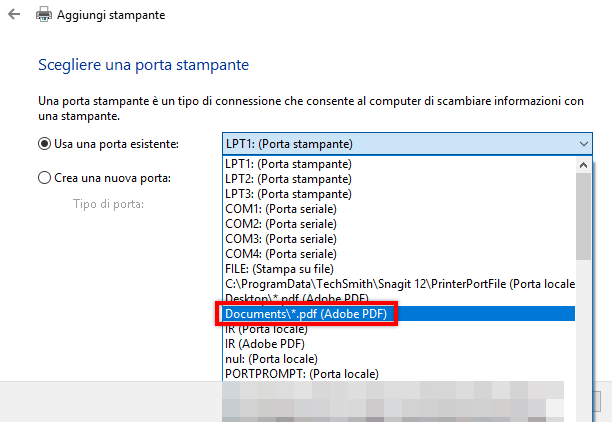 Manually install PDF printer
