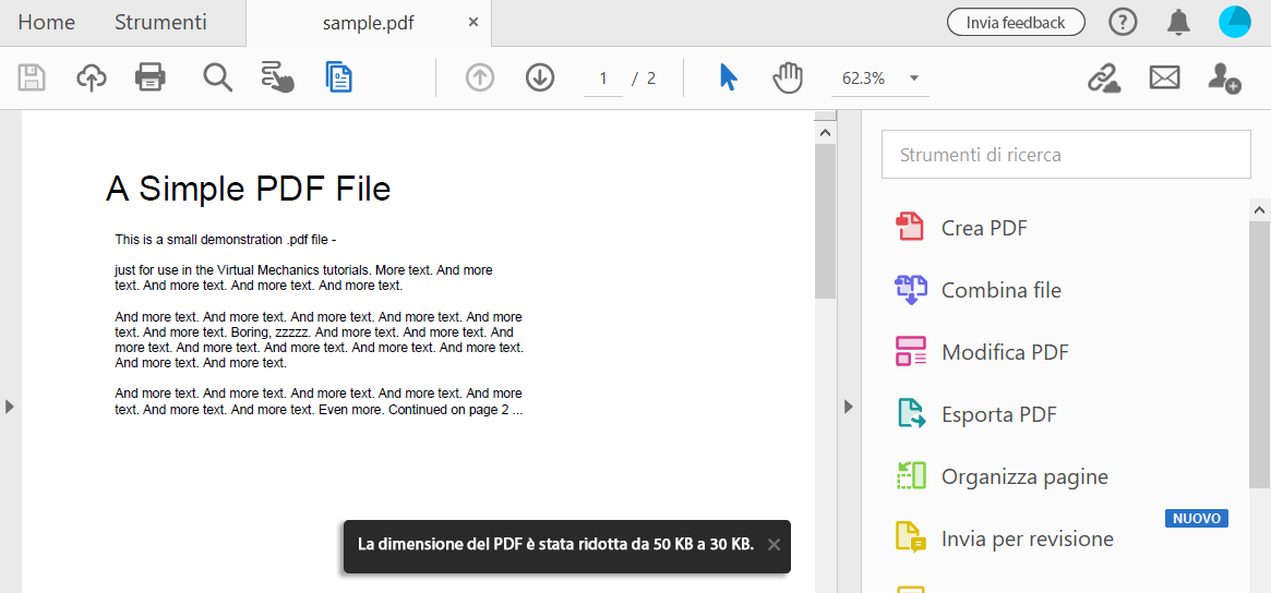 Salvataggio Di Un Pdf In Adobe Acrobat E Reader