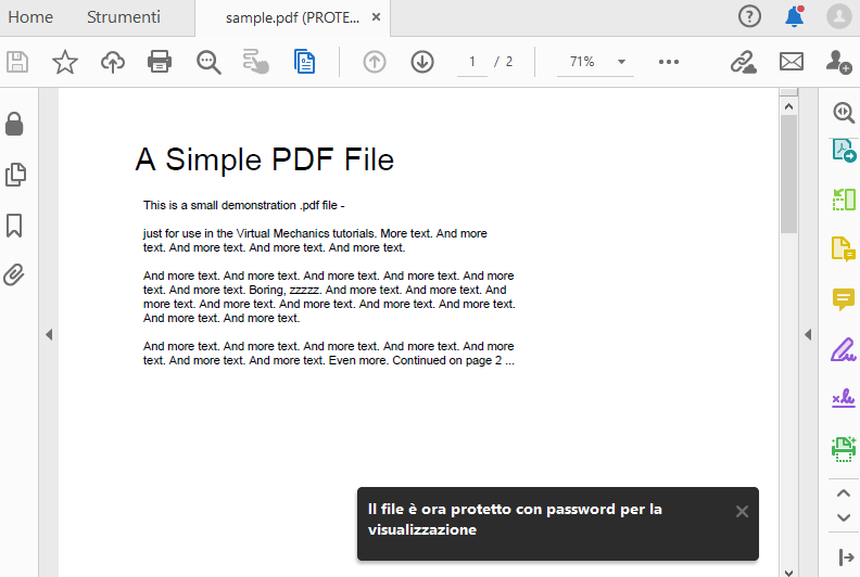 Protezione Dei Documenti Pdf Tramite Password Adobe Acrobat
