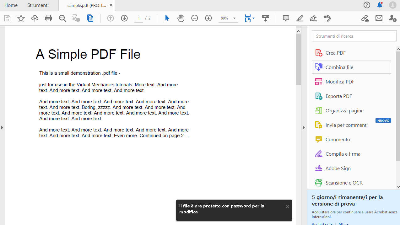 Protezione Dei Documenti Pdf Tramite Password Adobe Acrobat