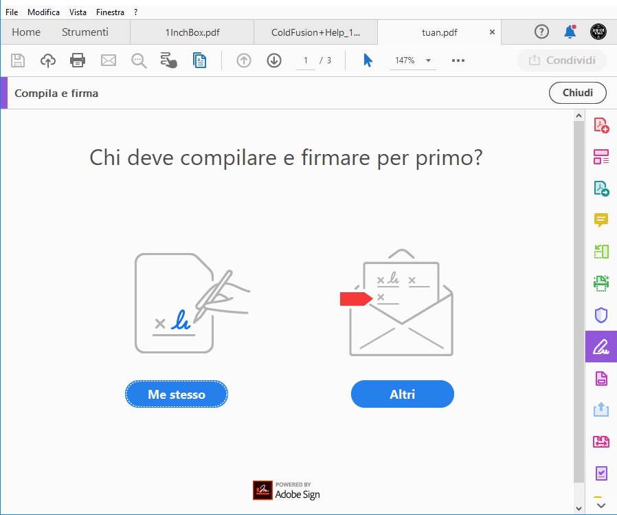 Pagina Home di Compila e firma
