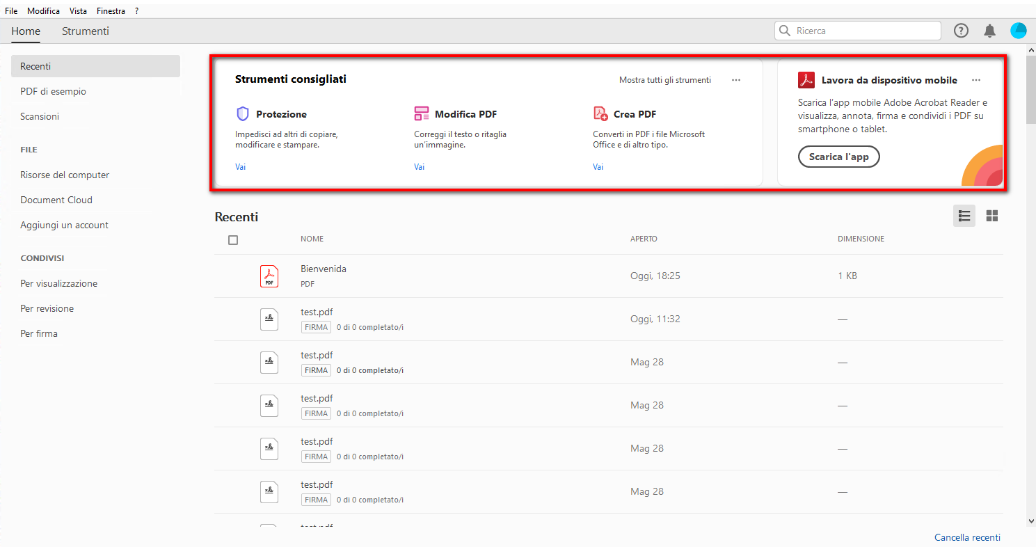 Esperienza introduttiva in-app