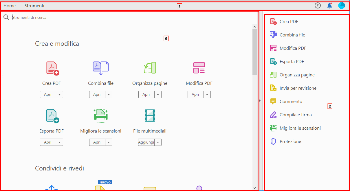 Nuovi contenitori VoiceOver in Centro strumenti