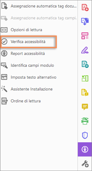 Controllo accessibilità nello strumento Accessibilità Controllo accessibilità nello strumento Accessibilità