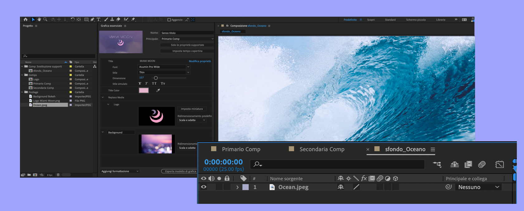 Sostituisci Con Composizione After Effects Non Funziona