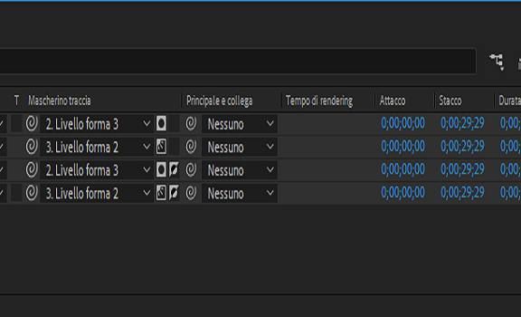 Pulsanti Alfa/Luma e Non invertito/Invertito per il mascherino traccia