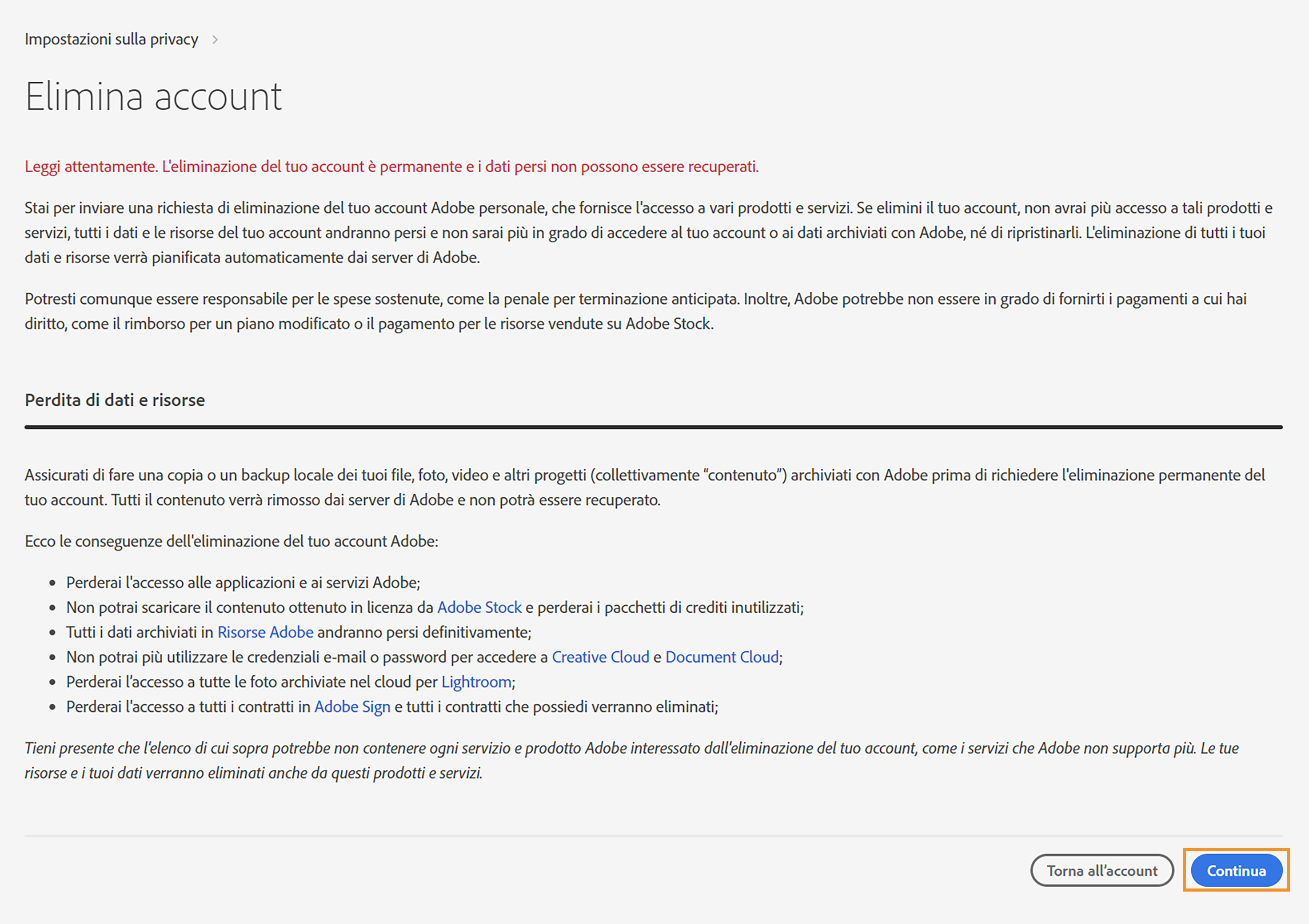 Elimina Il Tuo Account Adobe Individuale E Rimuovi Definitivamente I Tuoi Dati Personali