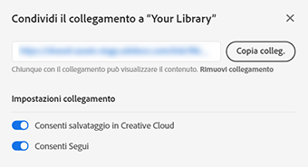 Modifica delle impostazioni del collegamento