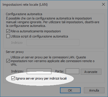 Configurate il proxy in Windows 7 per lavorare con le librerie - Fase 4