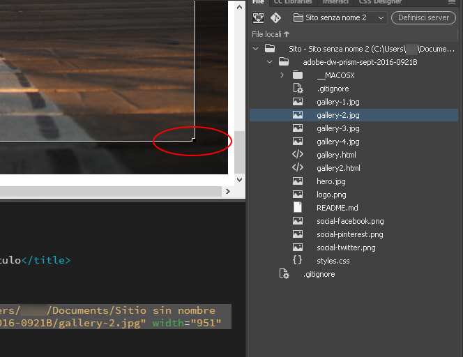 cropimage Ritagliare le immagini in Dreamweaver