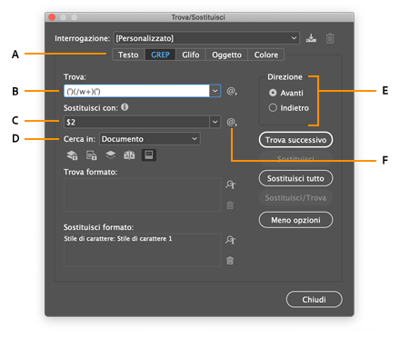 Trovare E Sostituire Testo In Indesign