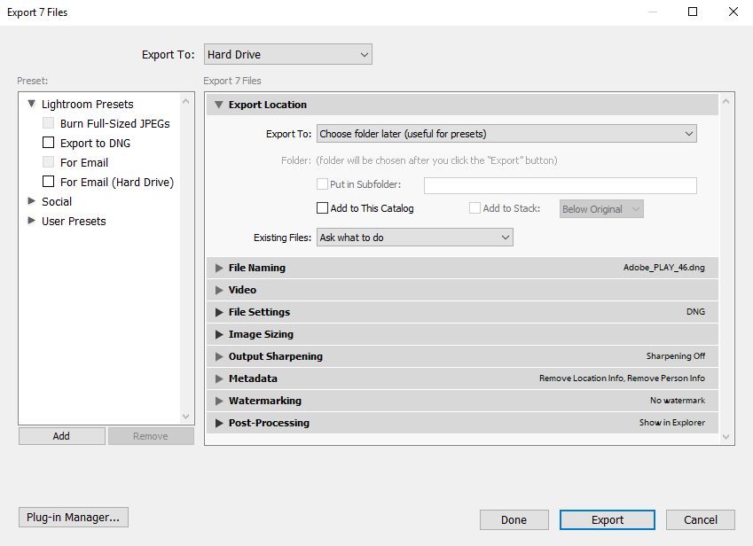 Come Esportare Foto Da Photoshop Lightroom Classic