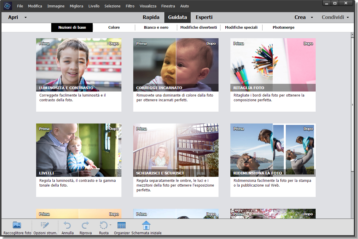Modalità Guidata In Photoshop Elements