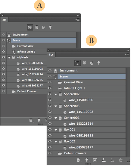 OBJ importato in Photoshop