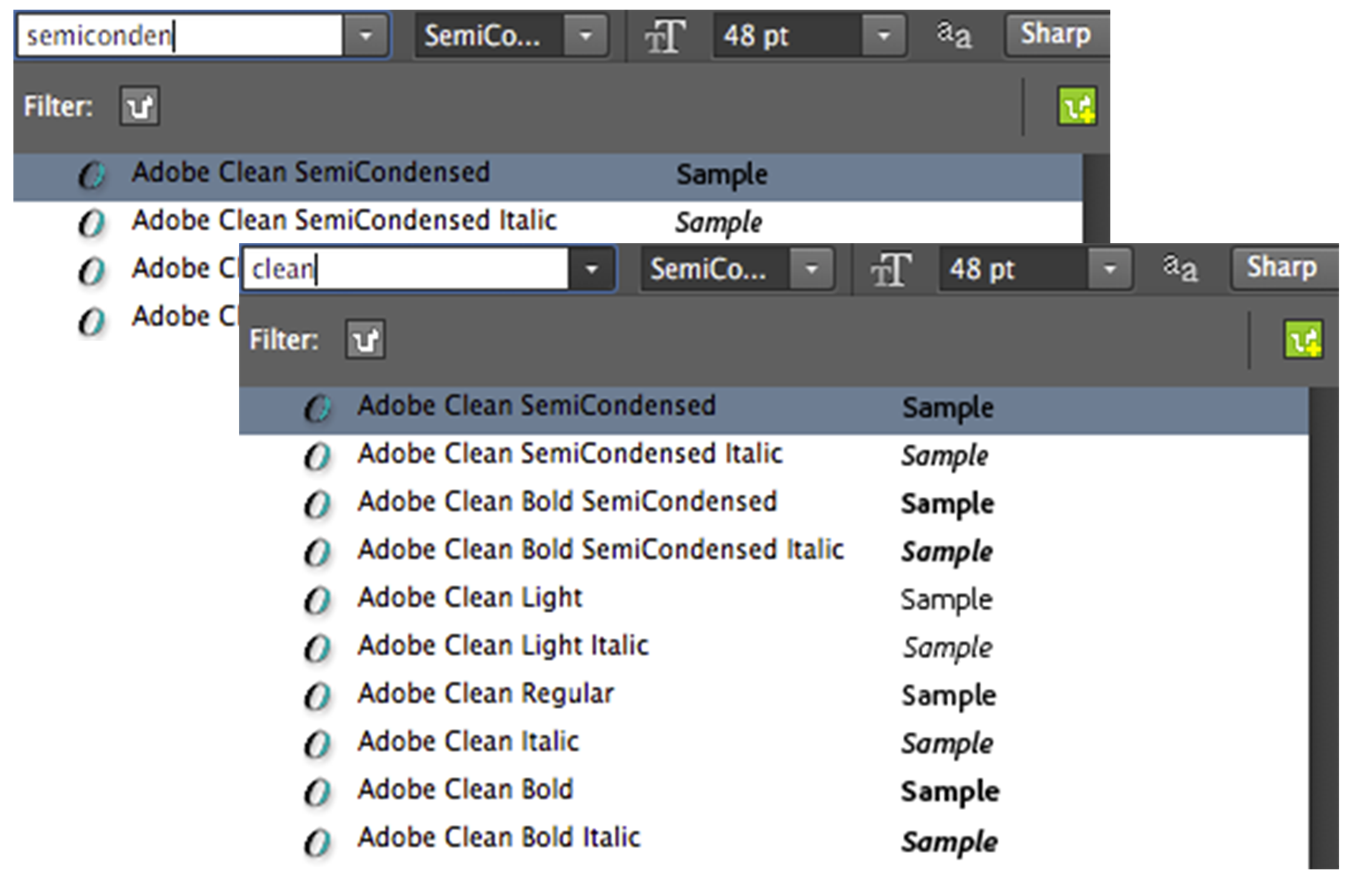 Cercare i font in Photoshop