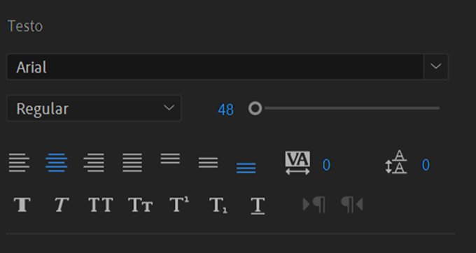 Modificare le proprietà dei font