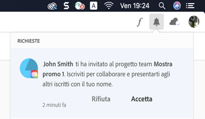Invito del progetto team