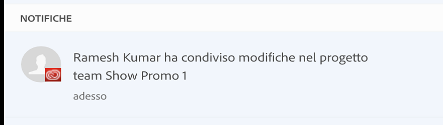 I collaboratori condividono le modifiche nei progetti team
