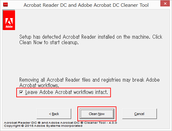 Acrobat Reader Adobe Reader および Acrobat 用の Cleaner Tool について Windows
