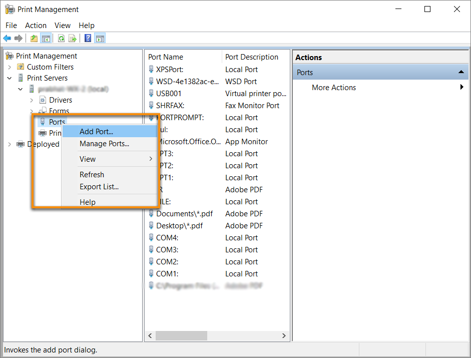 PDF プリンターをインストールできない 証明書の失効または不明なポート