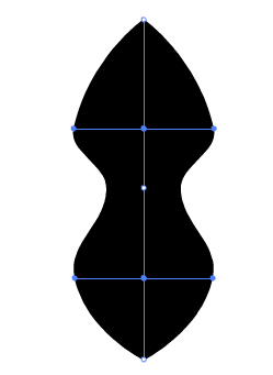 シェイプトゥイーンの終了キーフレームに追加した終了のシェイプ