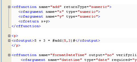 ColdFusion Builder でのコード編集