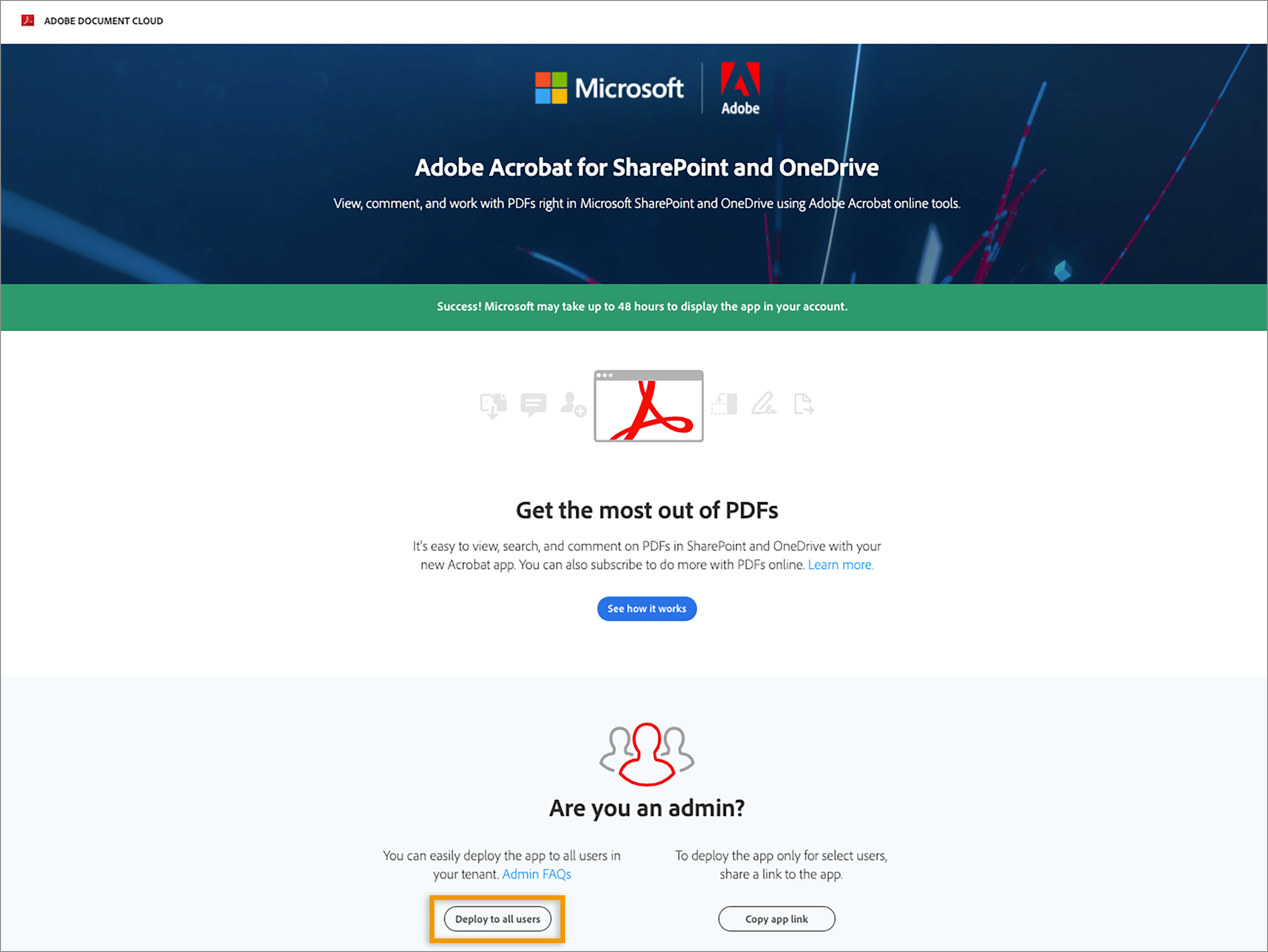 すべてのユーザーにデプロイ
