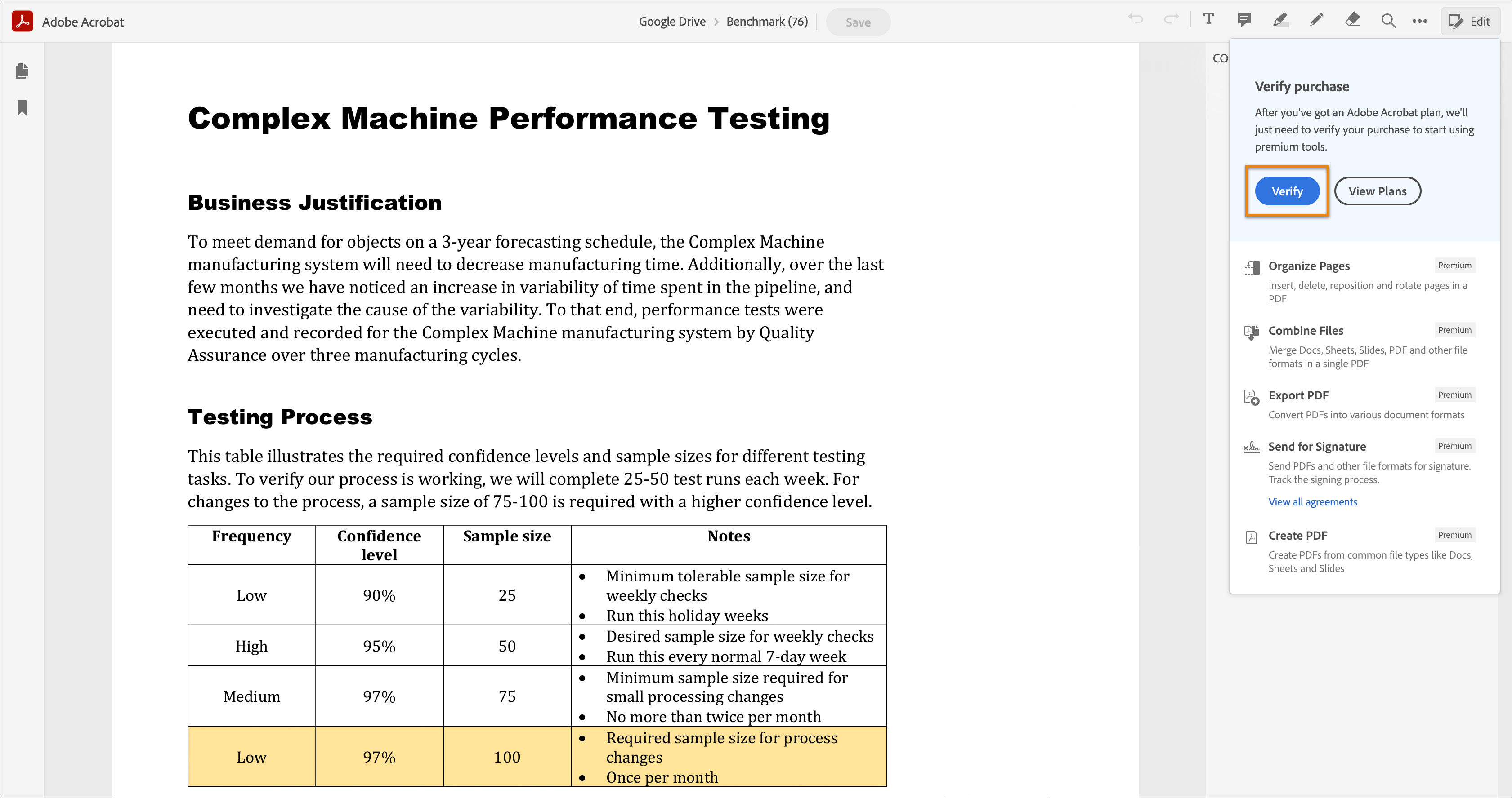 Google ドライブ向け Adobe Document Cloud 拡張機能の使用