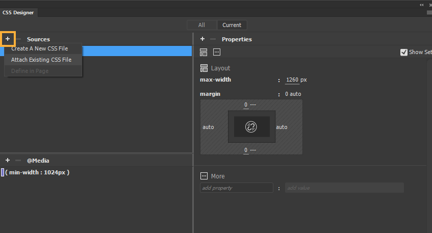 Dreamweaver で Css デザイナーパネルを使用する方法