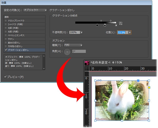 画像に効果を加える方法 Indesign Cc