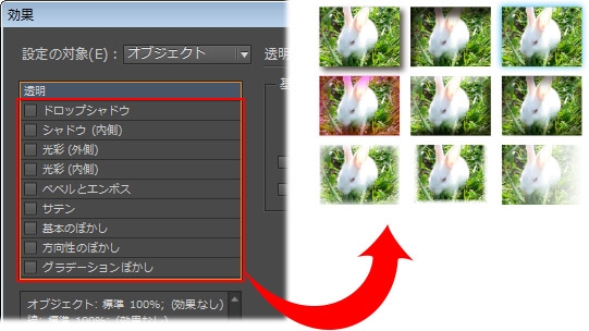 画像に効果を加える方法 Indesign Cc