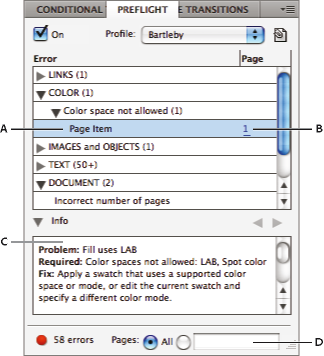 印刷 出力会社への入稿前の Indesign でのプリフライトファイル