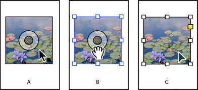 Indesign でのオブジェクトの選択