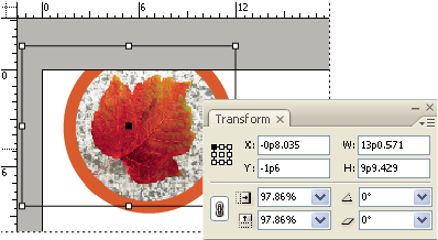 Indesign でのオブジェクトの変形