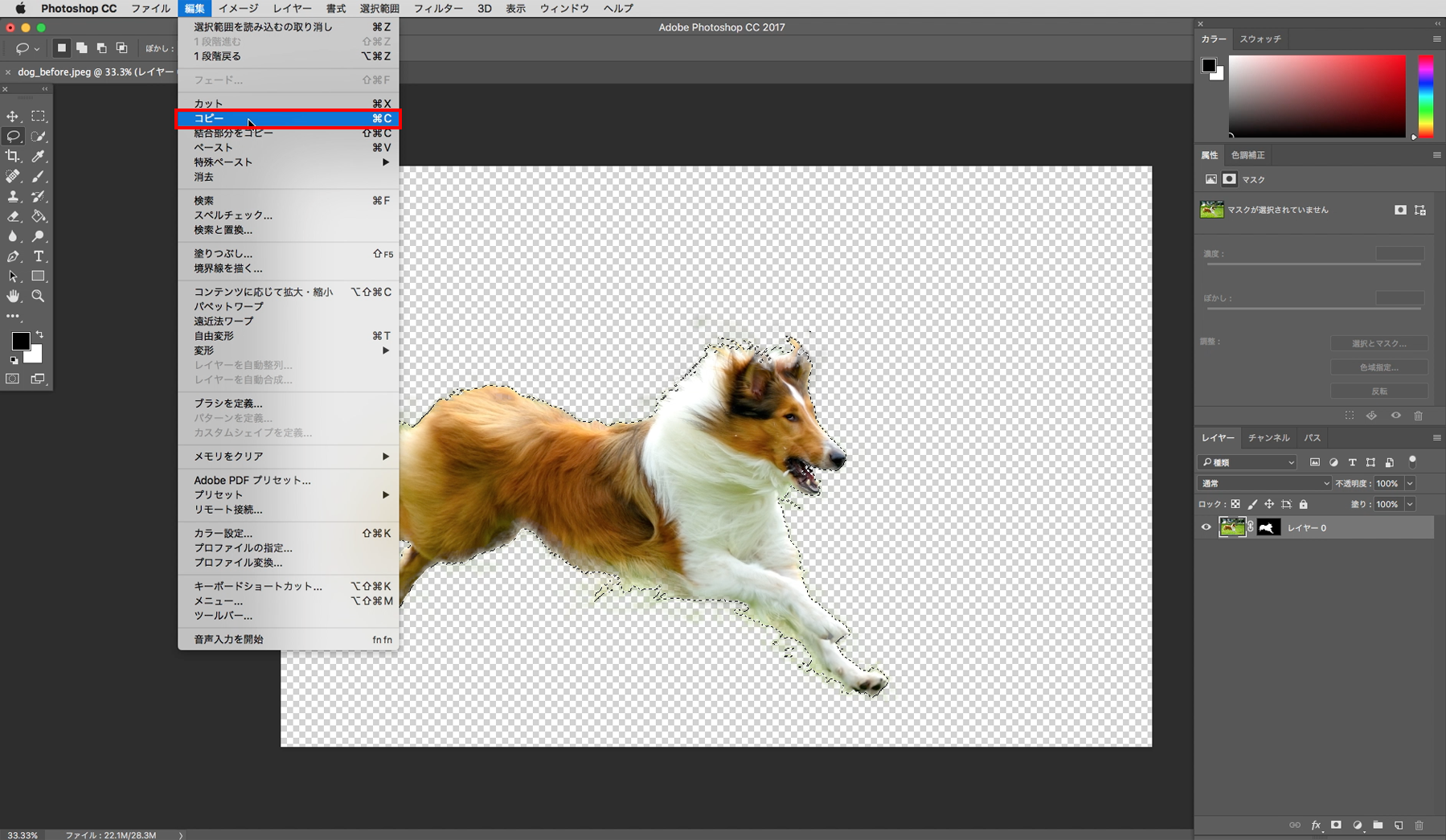 Photoshopの写真切り抜きと合成 Photoshopの写真切り抜きと合成