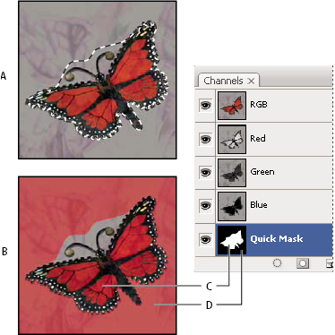 Photoshop 画像描画モードとクイックマスクモード