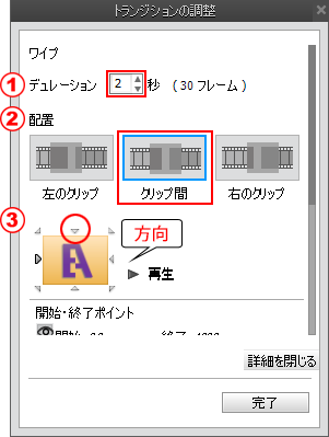 基本操作 トランジションを調整してみよう Premiere Elements 15 18