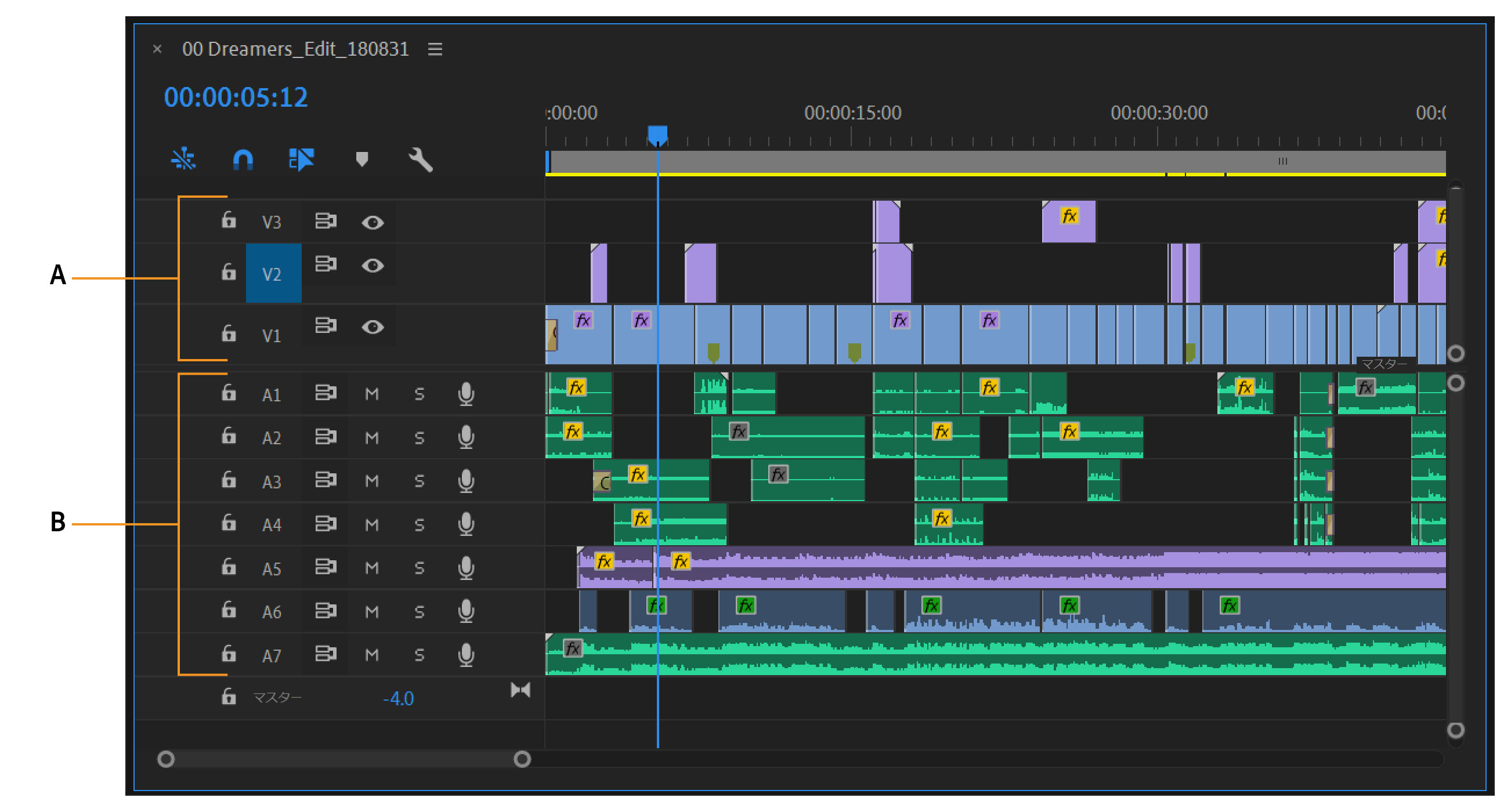 Premiere Pro でのシーケンスの作成および変更