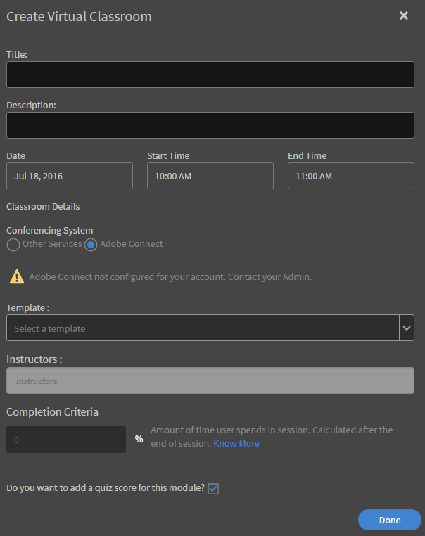 가상 강의실 생성