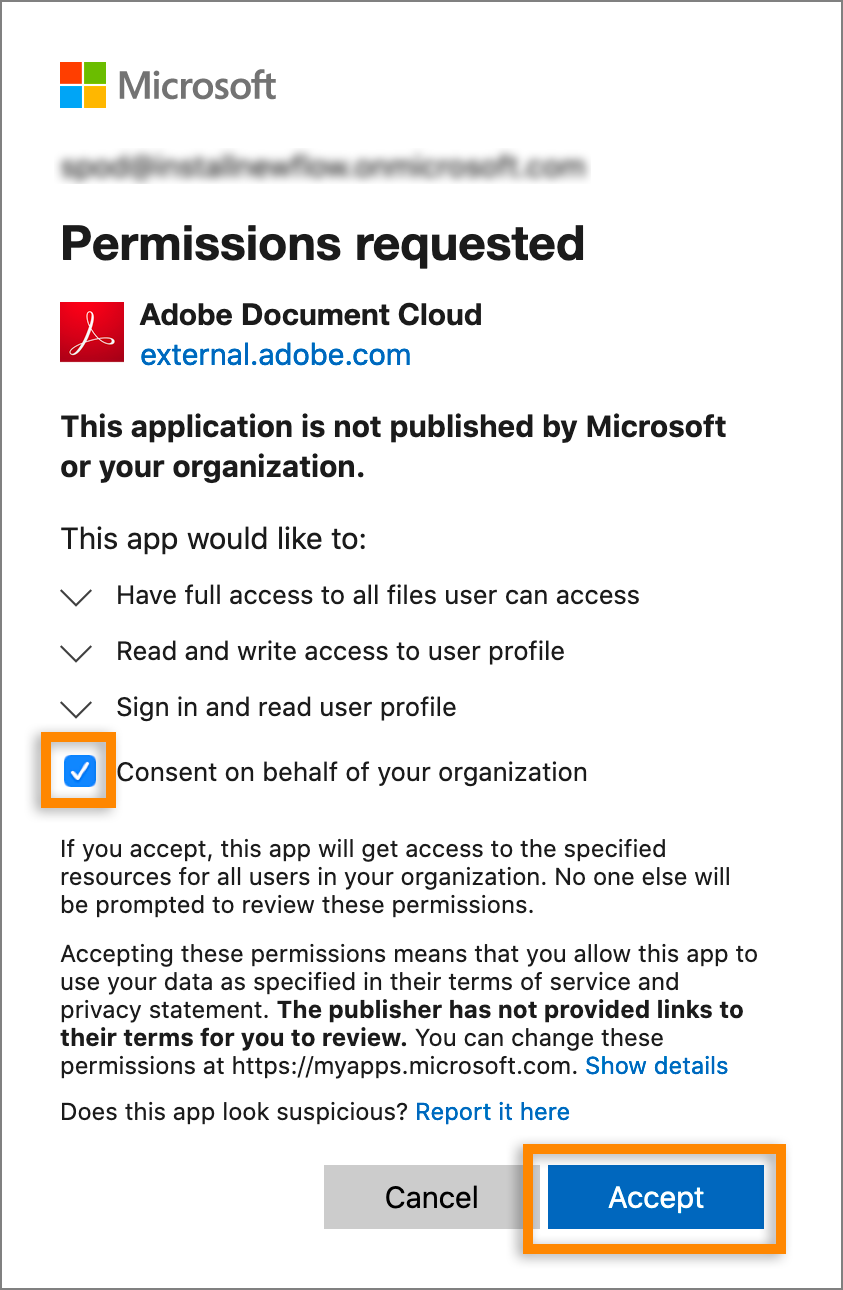응용 프로그램 배포 권한