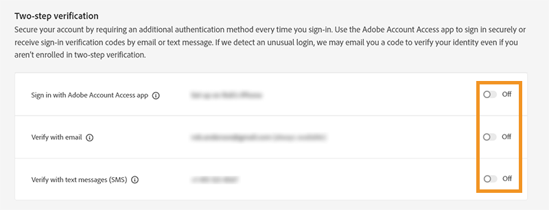 2단계 인증 섹션 활성화