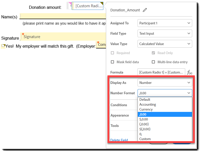 양식에 계산된 필드 추가