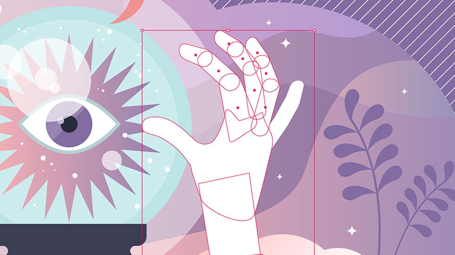 애니메이션을 적용할 손 모양 요소 선택