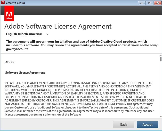 Can't accept enduser license agreement and launch product