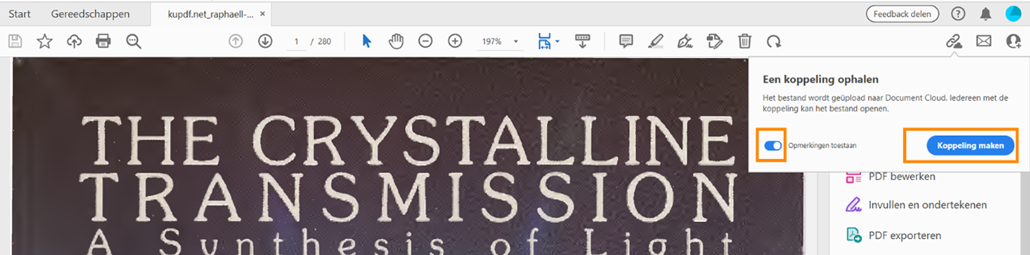 Koppeling kopiëren en delen