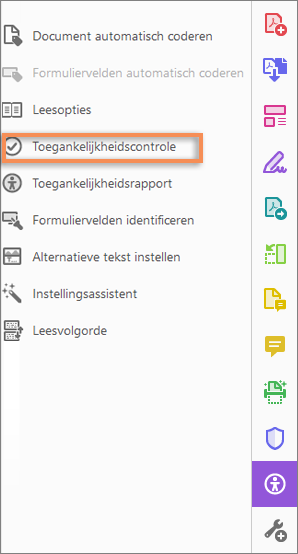 Toegankelijkheidscontrole in de tool Toegankelijkheid Toegankelijkheidscontrole in de tool Toegankelijkheid