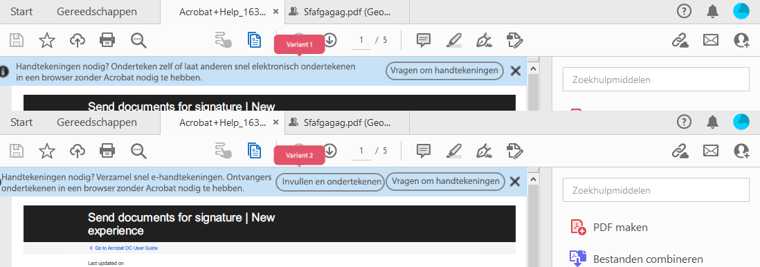 Nieuwe aanwijzingen om te ondertekenen