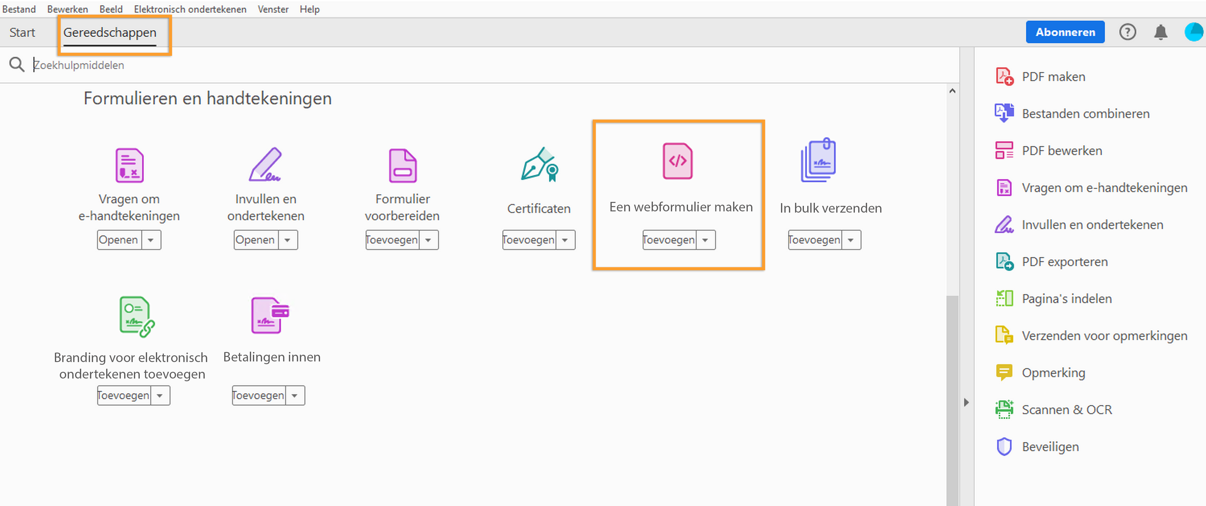 Een webformulier maken