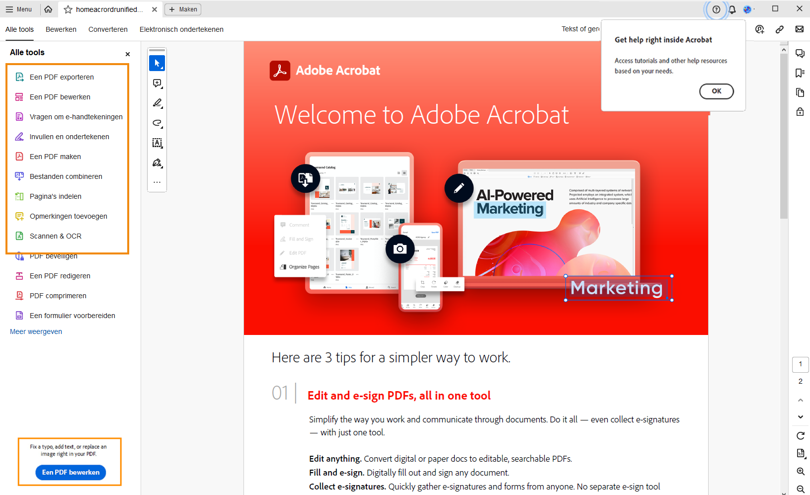 Nieuw in Adobe Acrobat
